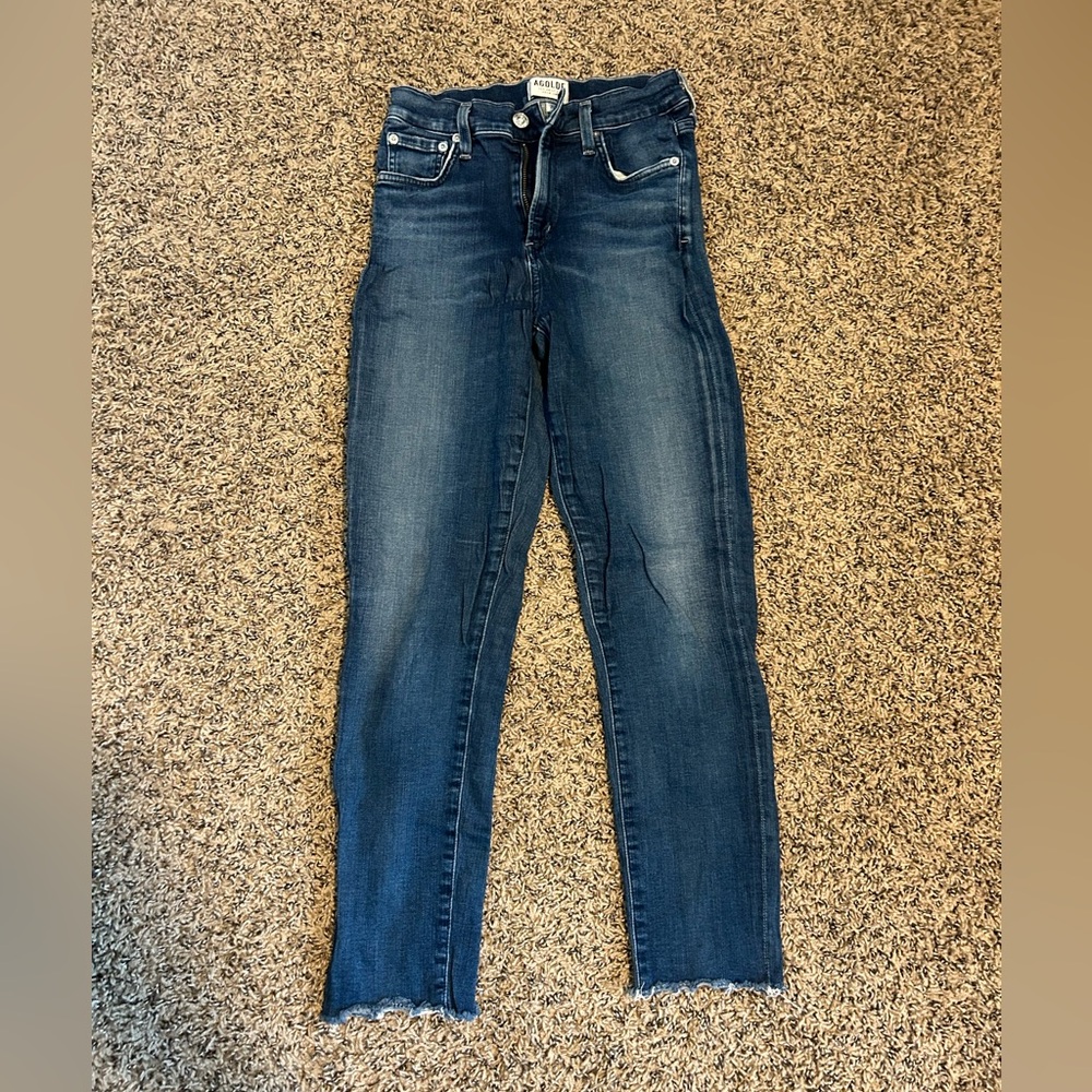 Agolde Dark Blue Skinny Jeans
